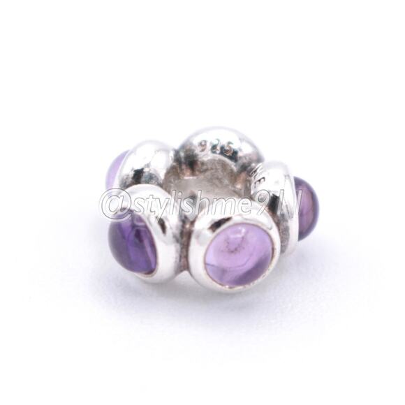 Rare Authentic Pandora Amethyst Cabochon Charm - 790538AM - Picture 8 of 9